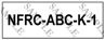 example Clear Mylar label