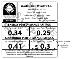 example NFRC Temporary label